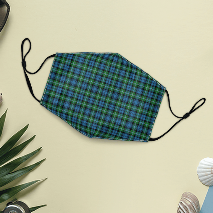 Celticprime Accessories - Lyon Clan Tartan Fabric Mask (With Filters)