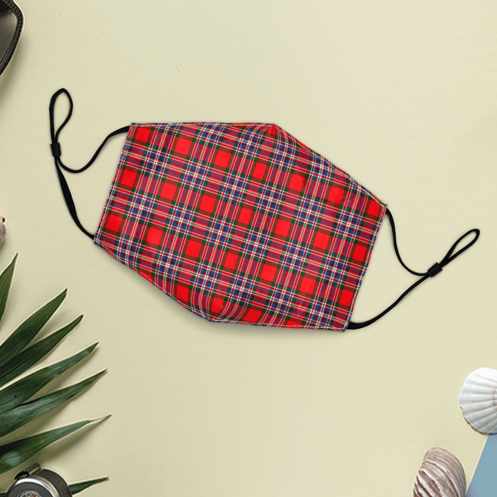 Celticprime Accessories - MacFarlane Modern Tartan Fabric Mask (With Filters)
