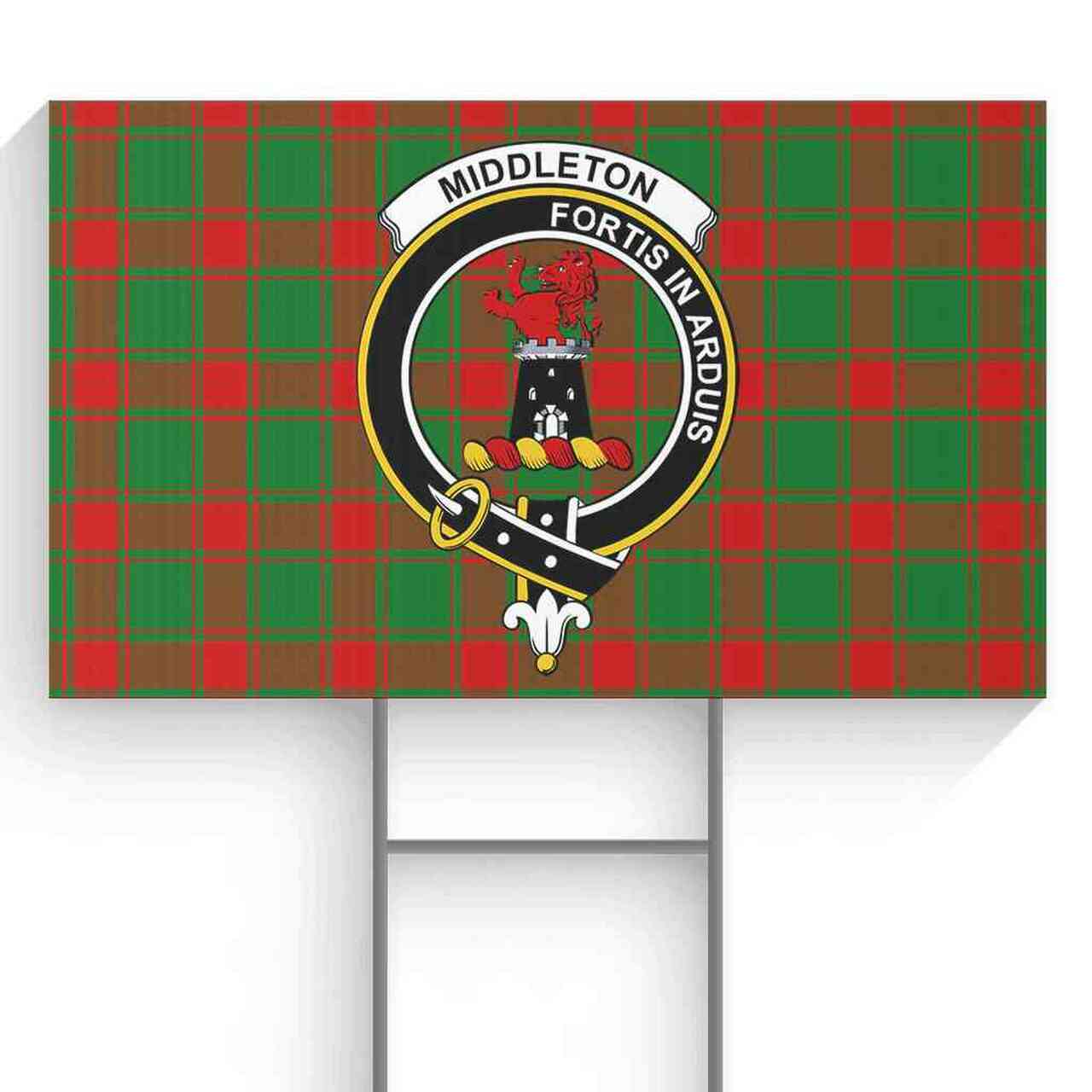 Middleton Tartan Classic Crest Yard Sign | Celticprime.com – celticprime