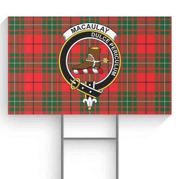 MacAulay Tartan Classic Crest Yard Sign