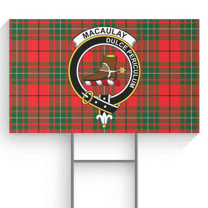 MacAulay Tartan Classic Crest Yard Sign
