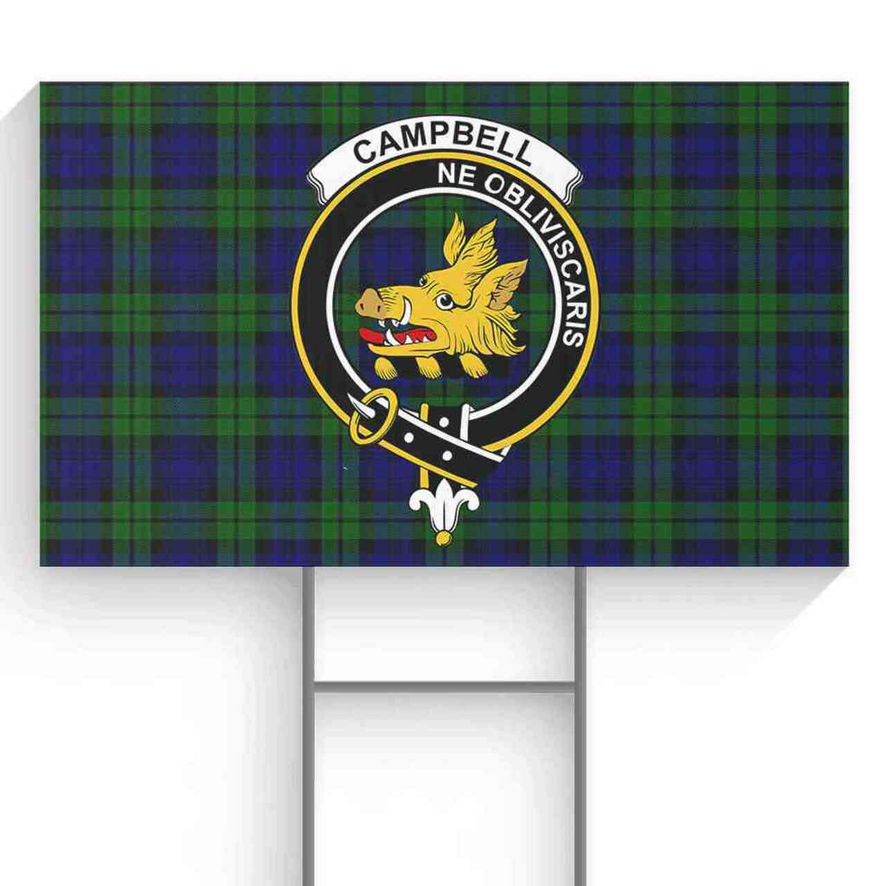 Campbell of Breadalbane Modern Tartan Crest Blanket Wave Style main image 1