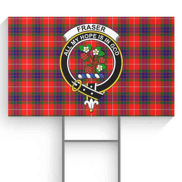 Fraser Tartan Classic Crest Yard Sign