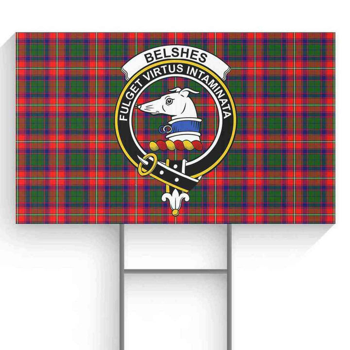 Belshes Tartan Classic Crest Yard Sign