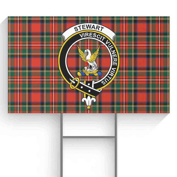Stewart (High Stewards) Tartan Classic Crest Yard Sign