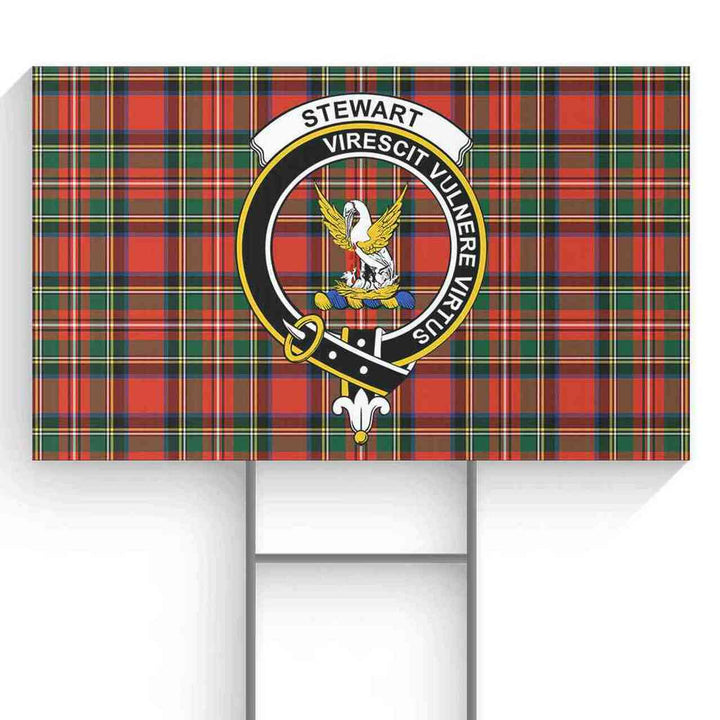 Stewart (High Stewards) Tartan Classic Crest Yard Sign