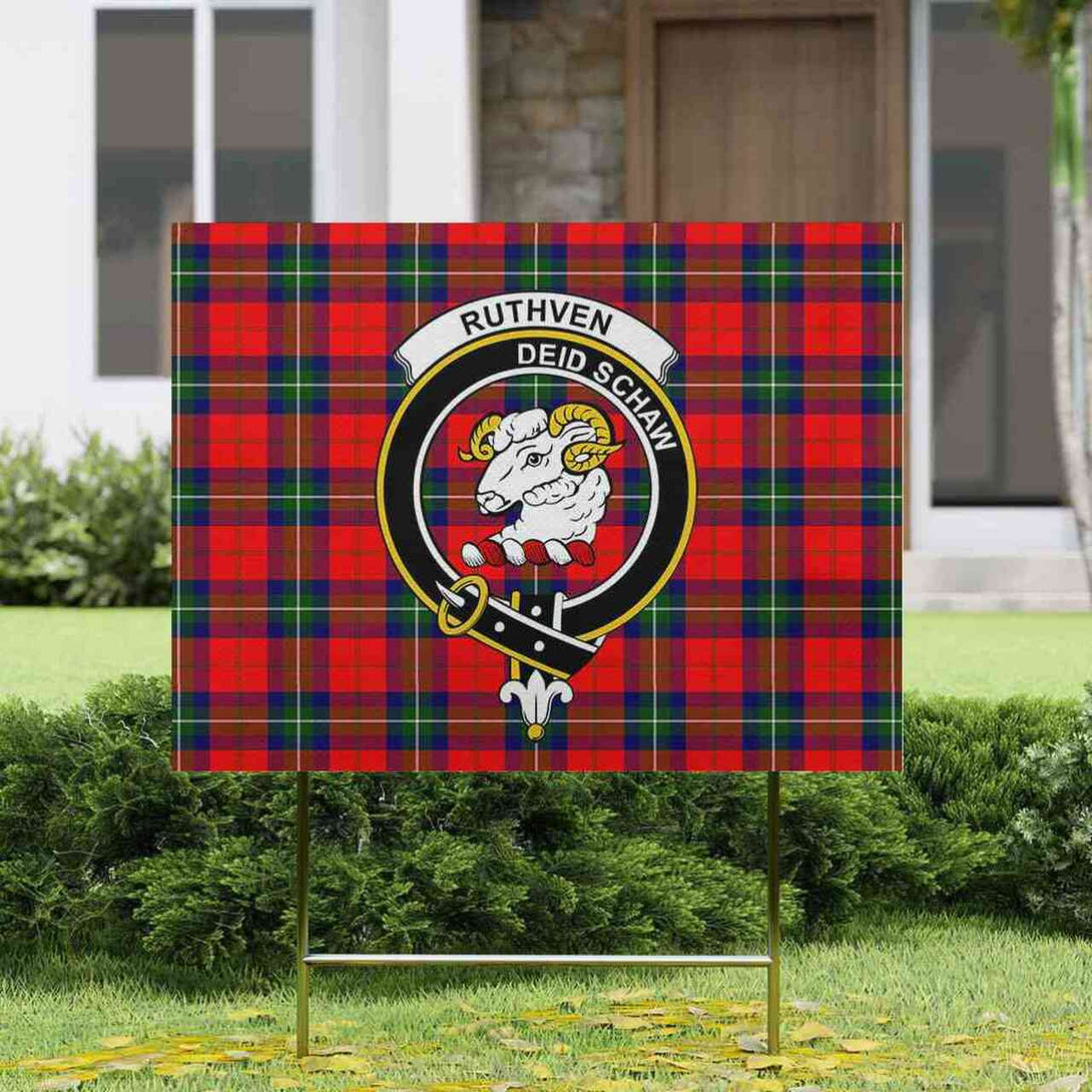 Ruthven Tartan Classic Crest Yard Sign celticprime