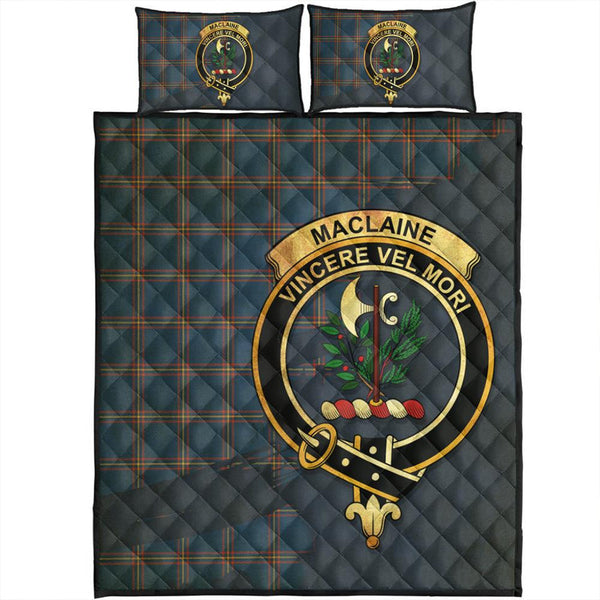 MacLaine of Loch Buie Tartan Crest Quilt Bed Set Oldest Style