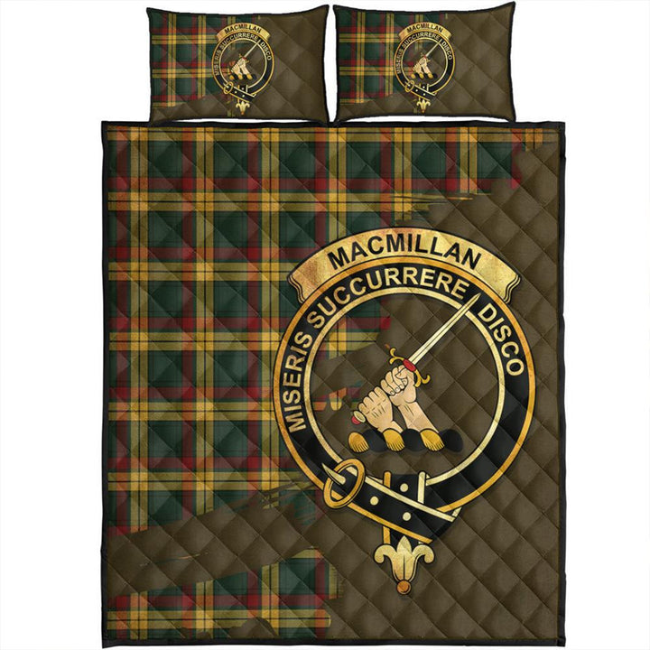 MacMillan Old Modern Tartan Crest Quilt Bed Set Oldest Style