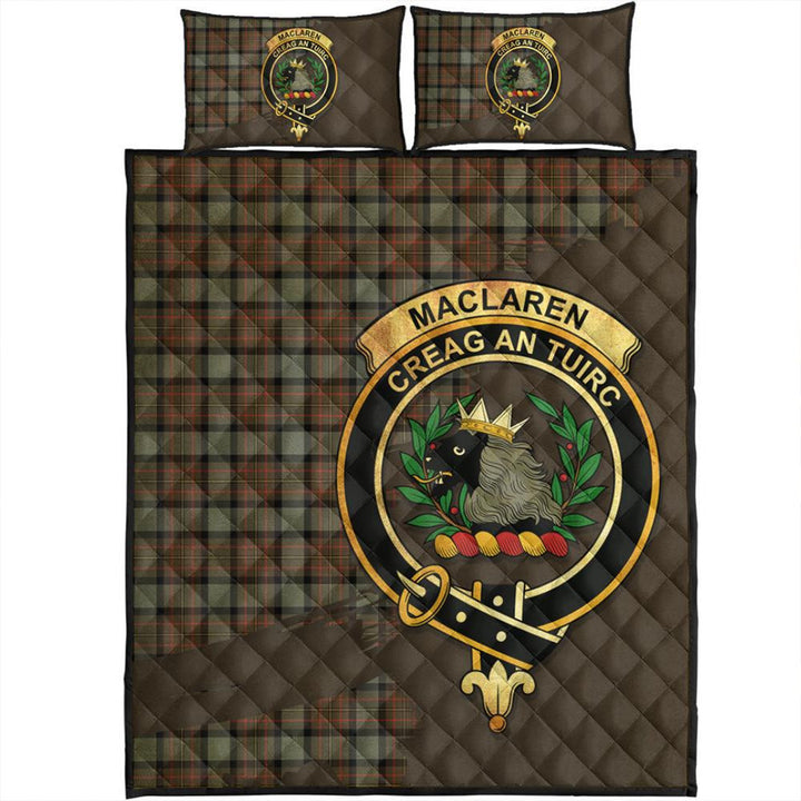 MacLaren Weathered Tartan Crest Quilt Bed Set Oldest Style