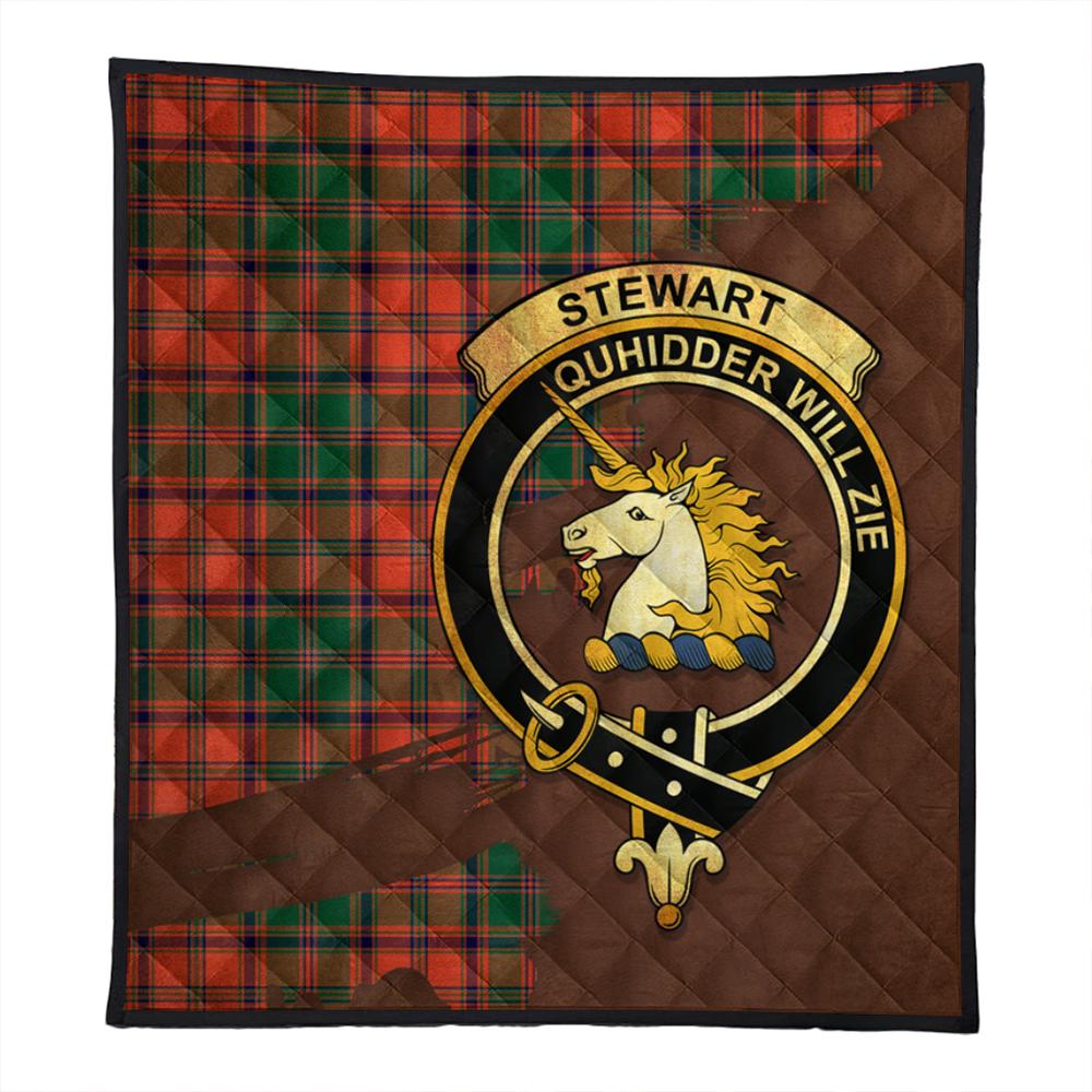 Stewart of Appin Modern Tartan Crest Round Rug