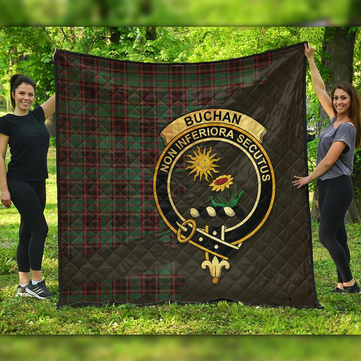 Buchan Ancient Tartan Crest Premium Quilt Oldest Style