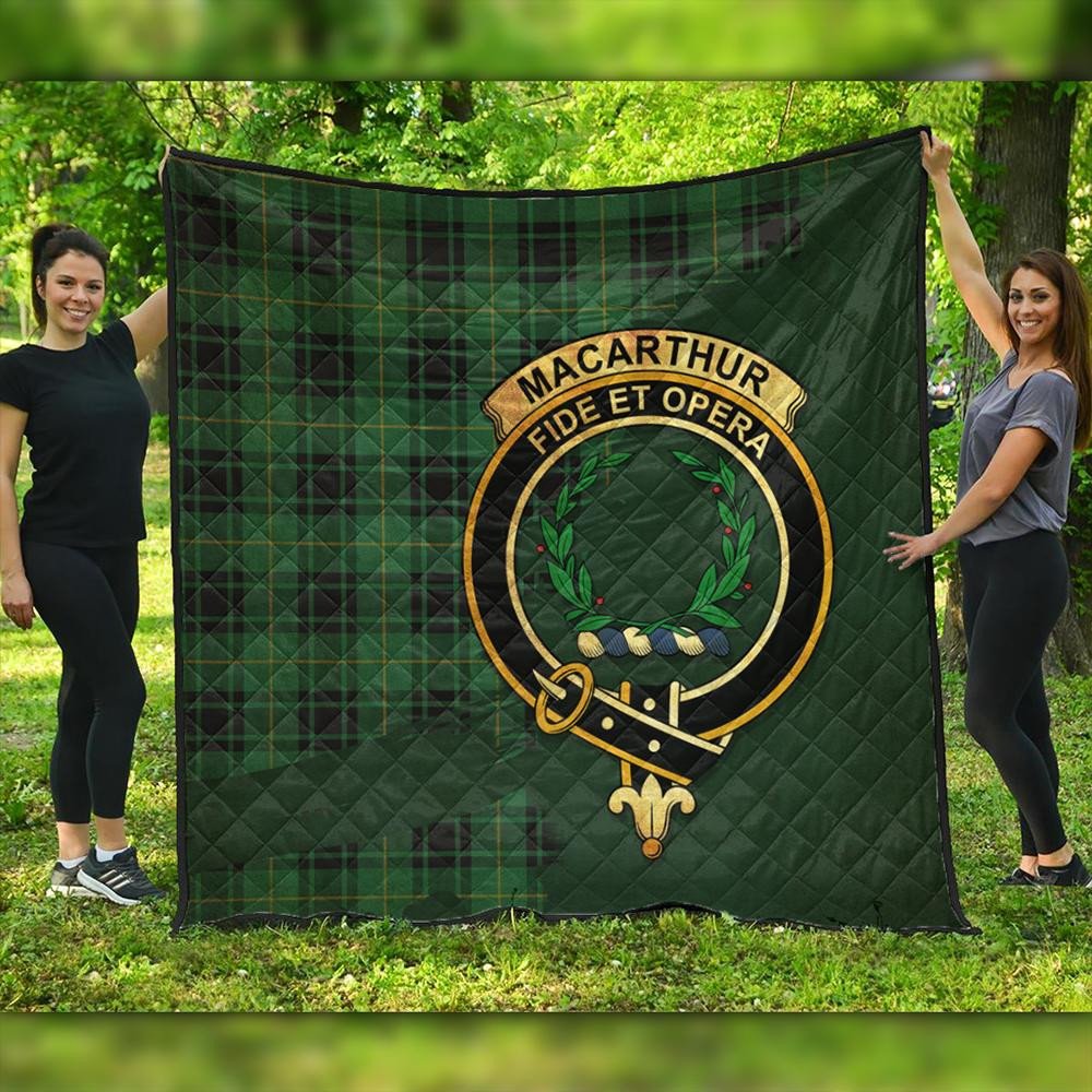 MacArthur Modern Tartan Blanket Thistle Map Style