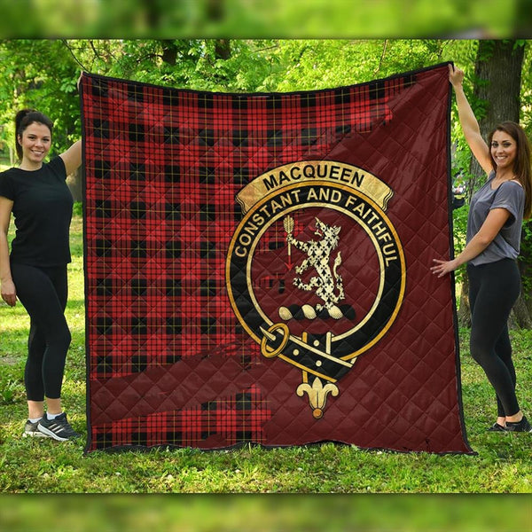 MacQueen Modern Tartan Crest Premium Quilt Oldest Style