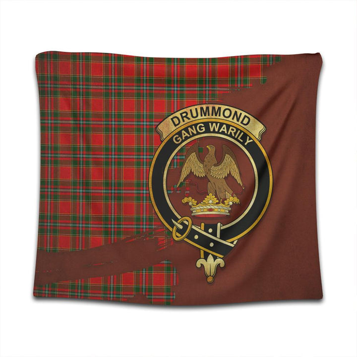 Drummond of Perth Tartan Crest Tapestry Oldest Style