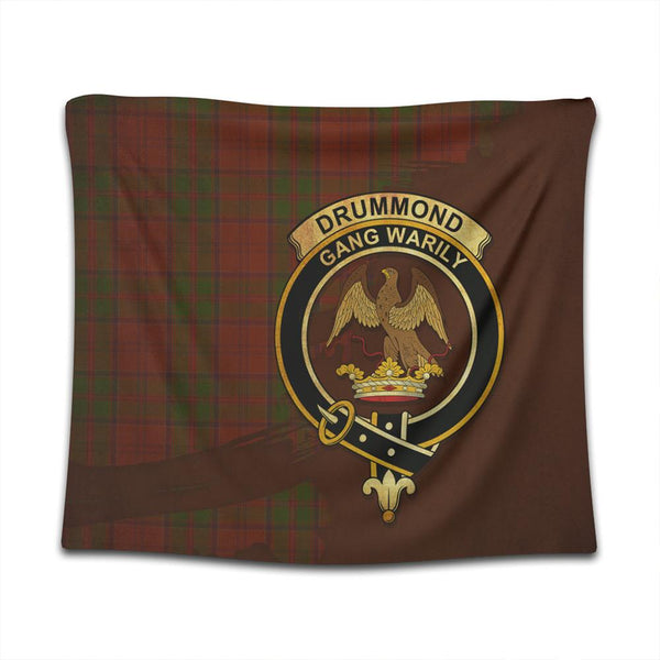 Drummond Clan Tartan Crest Tapestry Oldest Style