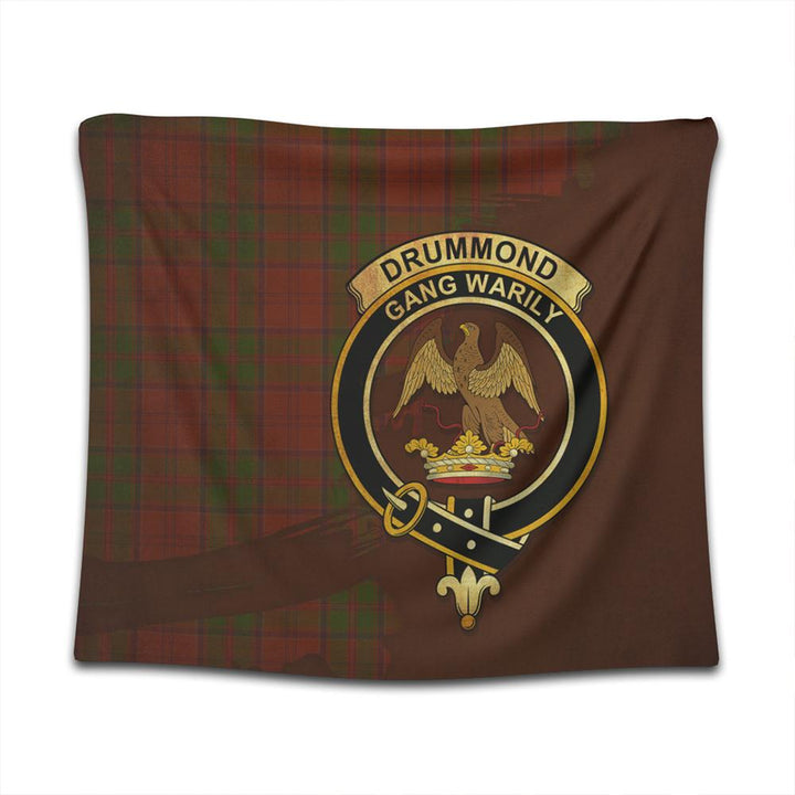 Drummond Clan Tartan Crest Tapestry Oldest Style