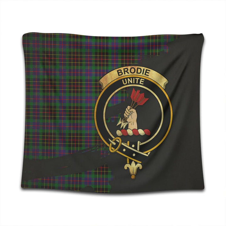 Brodie Hunting Modern Tartan Crest Tapestry Oldest Style