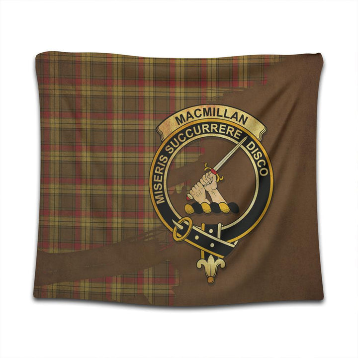 MacMillan Old Weathered Tartan Crest Tapestry Oldest Style