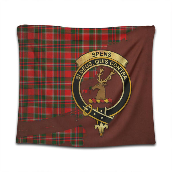 Spens Modern Tartan Crest Tapestry Oldest Style