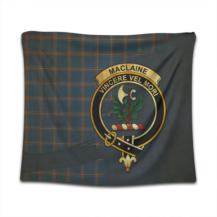 MacLaine of Loch Buie Tartan Crest Tapestry Oldest Style