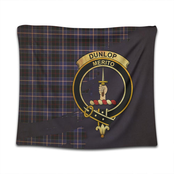 Dunlop Modern Tartan Crest Tapestry Oldest Style