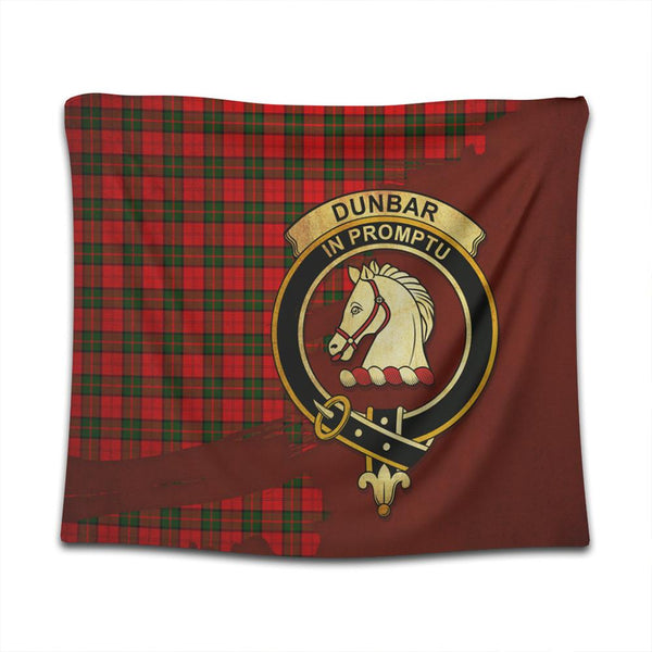 Dunbar Modern Tartan Crest Tapestry Oldest Style
