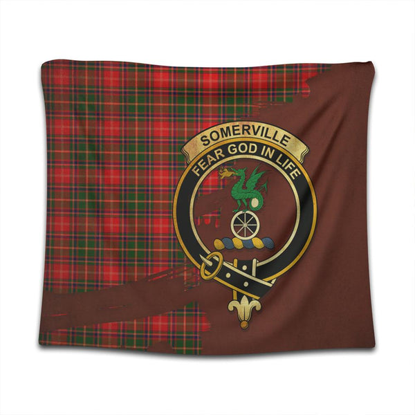 Somerville Modern Tartan Crest Tapestry Oldest Style