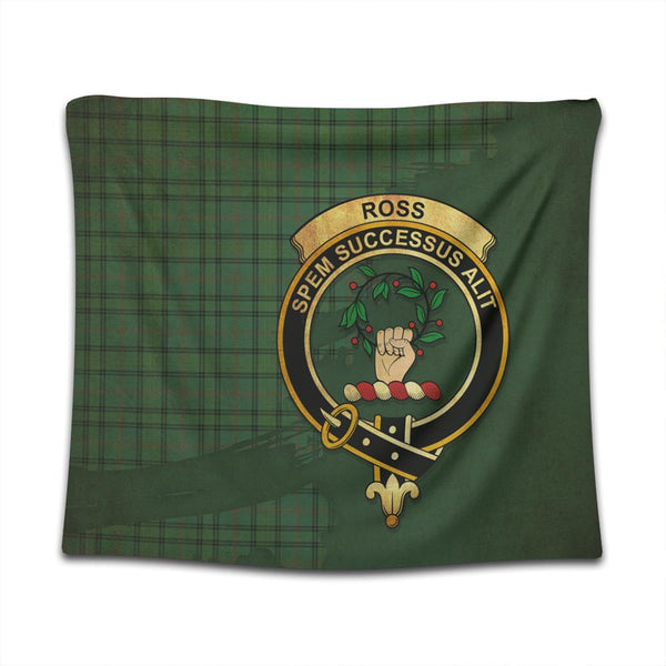 Ross Hunting Ancient Tartan Crest Tapestry Oldest Style