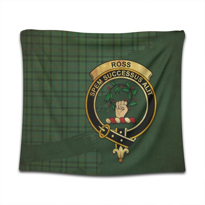 Ross Hunting Ancient Tartan Crest Tapestry Oldest Style