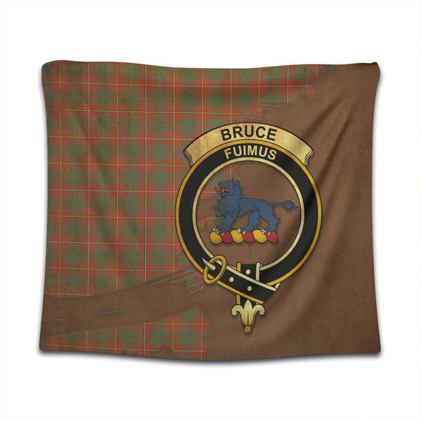 Bruce Ancient Tartan Crest Tapestry Oldest Style