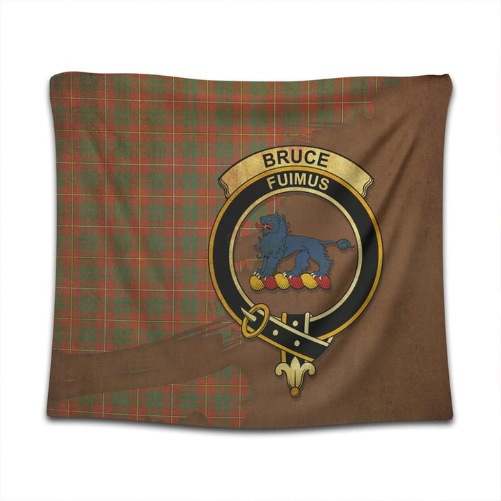 Bruce Ancient Tartan Crest Tapestry Oldest Style