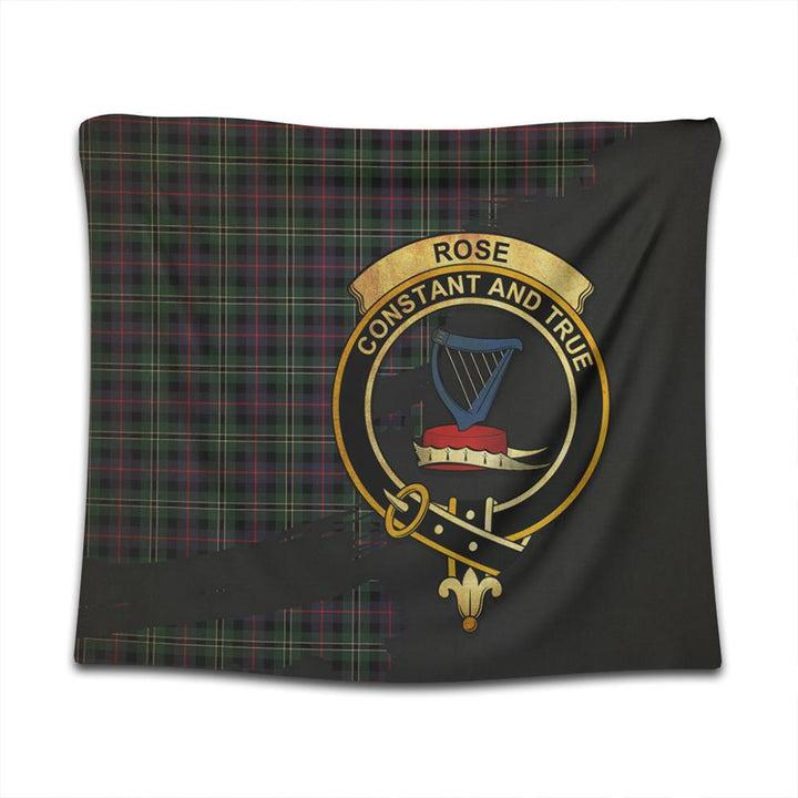 Rose Hunting Modern Tartan Crest Tapestry Oldest Style
