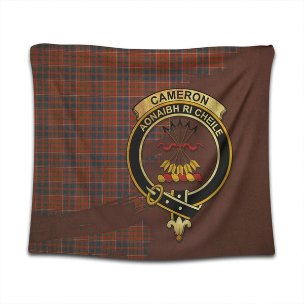 Cameron of Lochiel Ancient Tartan Crest Tapestry Oldest Style