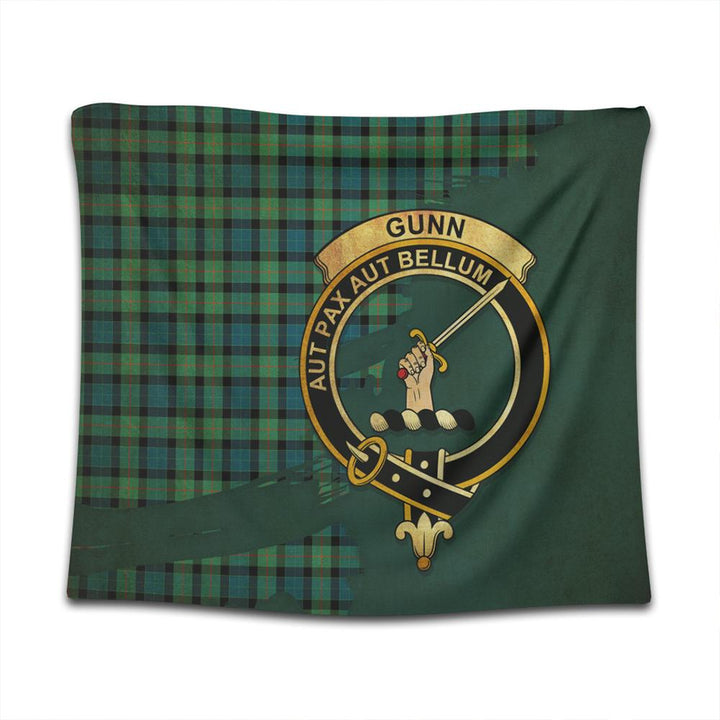 Gunn Ancient Tartan Crest Tapestry Oldest Style