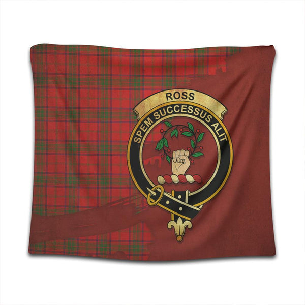 Ross Modern Tartan Crest Tapestry Oldest Style