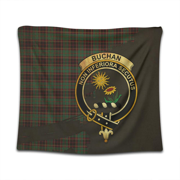 Buchan Ancient Tartan Crest Tapestry Oldest Style