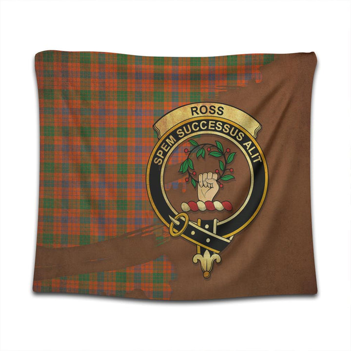 Ross Ancient Tartan Crest Tapestry Oldest Style