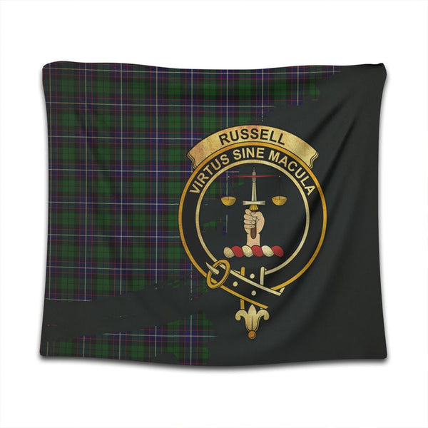 Russell Modern Tartan Crest Tapestry Oldest Style