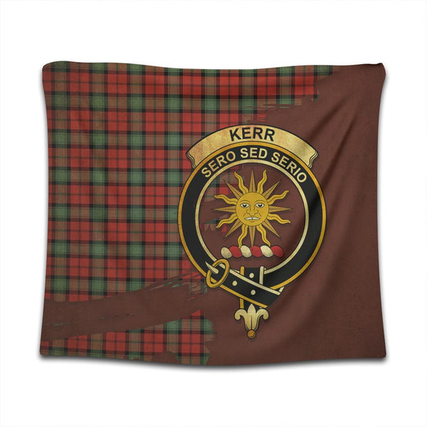 Kerr Ancient Tartan Crest Tapestry Oldest Style