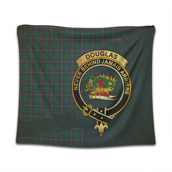 Douglas Modern Tartan Crest Tapestry Oldest Style