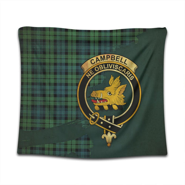 Campbell Ancient 01 Tartan Crest Tapestry Oldest Style