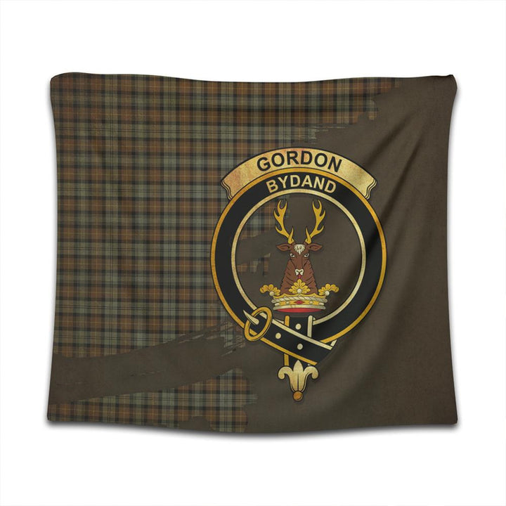 Gordon Weathered Tartan Crest Tapestry Oldest Style