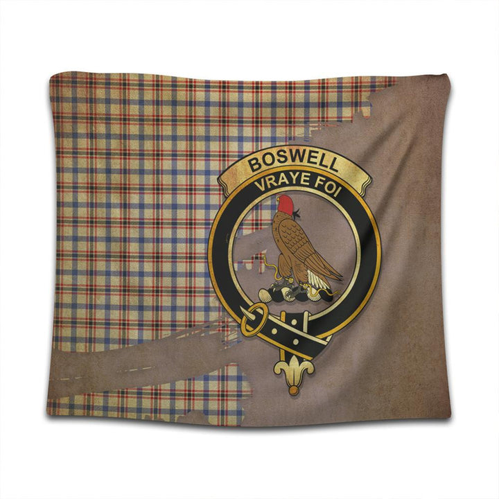 Boswell Modern Tartan Crest Tapestry Oldest Style