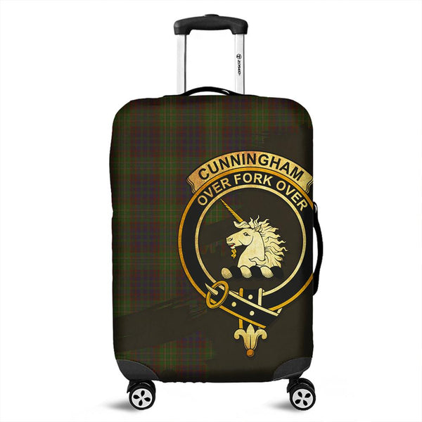 Cunningham Hunting Modern Tartan Crest Luggage Cover Oldest Style
