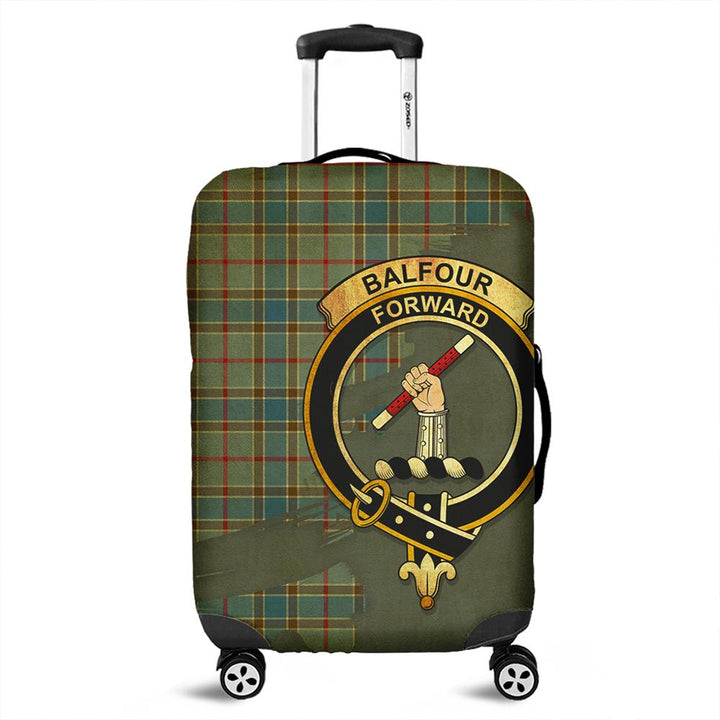 Balfour Blue Tartan Crest Luggage Cover Oldest Style