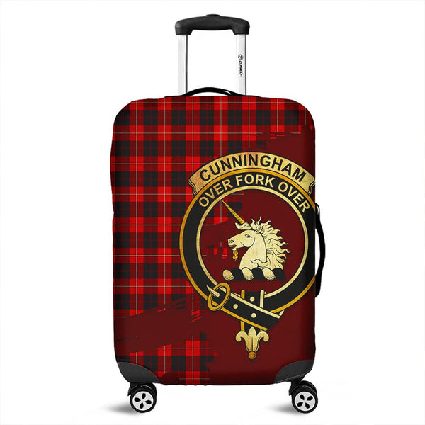 Cunningham Modern Tartan Crest Luggage Cover Oldest Style