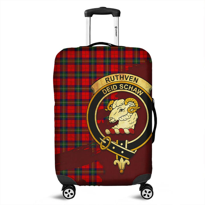 Ruthven Modern Tartan Crest Luggage Cover Oldest Style