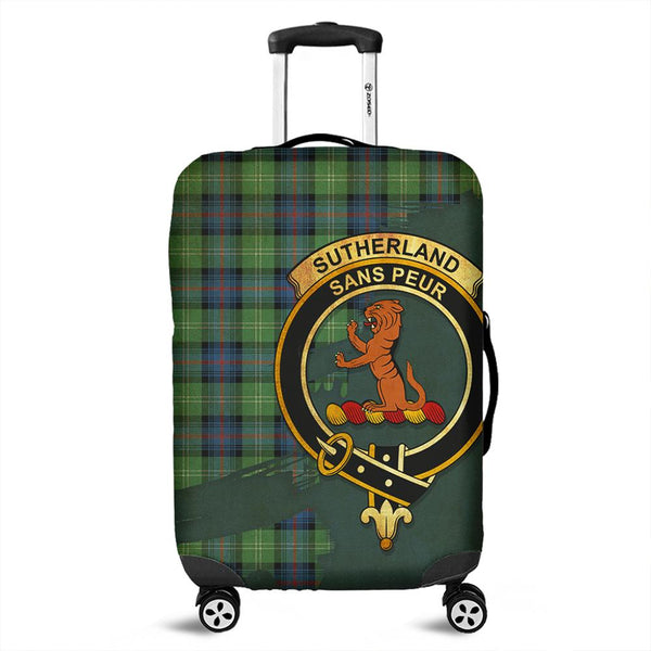 Sutherland Old Ancient Tartan Crest Luggage Cover Oldest Style