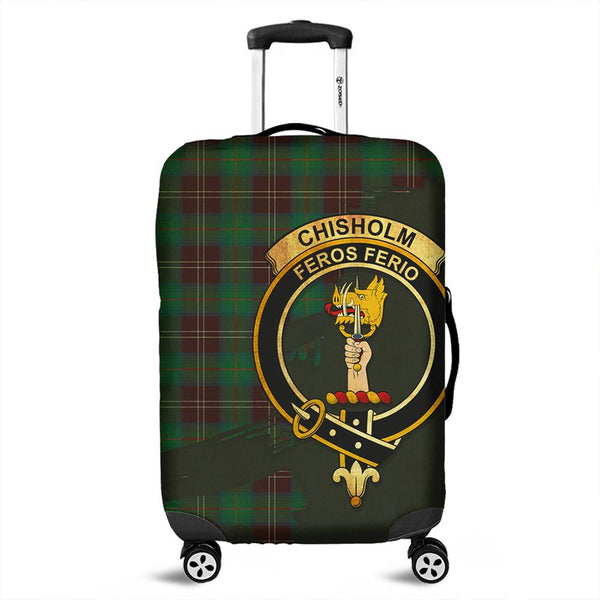 Chisholm Hunting Ancient Tartan Crest Luggage Cover Oldest Style